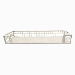Distressed White Metal Wall Shelf